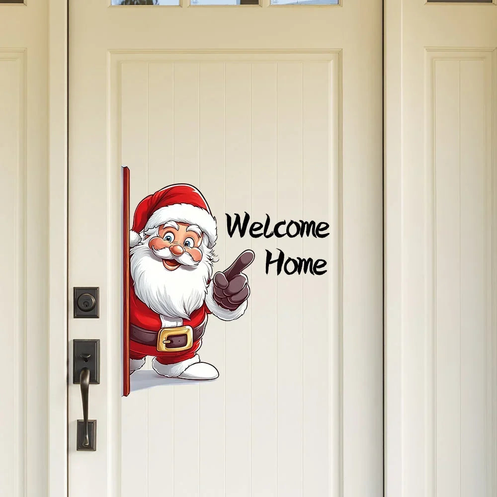 3D Weihnachtsmann Wandsticker aus PVC
