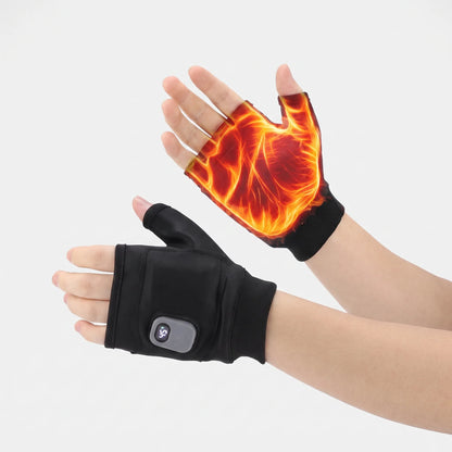 Beheizbare Fingerlose Handschuhe mit Temperaturanzeige