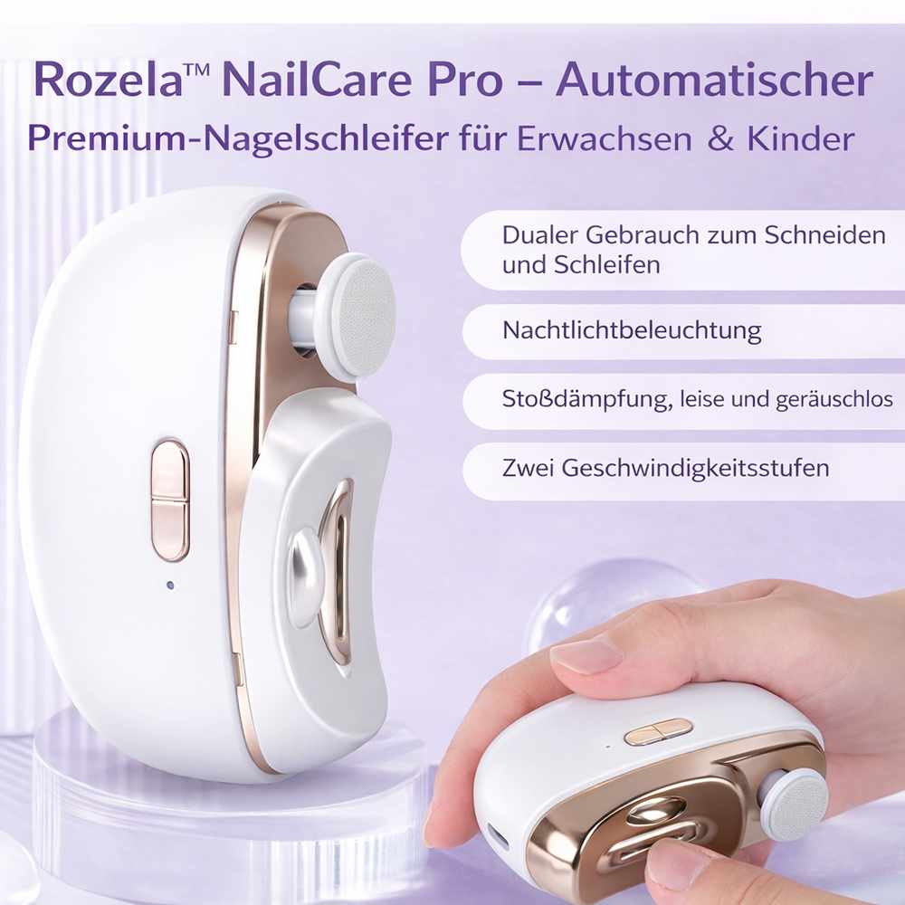 Rozela™ NailCare Pro – Automatische Premium-Nagelschleifer für Erwachsene & Kinder