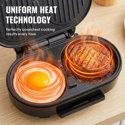 EmberGrill™ | Frühstücksgrill | 1000W, Antihaft & schnelles Kochen