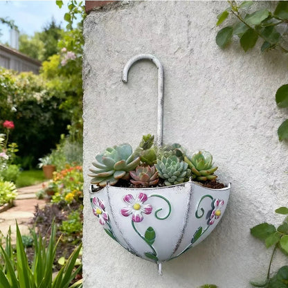 Hängeblumentopf Regenschirm-Design für Wandmontage | Floravento™