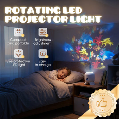 OceanGlow™ | Projektor Lampe – Rotierende Wellen, LED Nachtlicht & USB