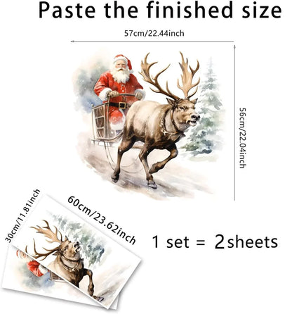 3D Weihnachtsmann Wandsticker aus PVC