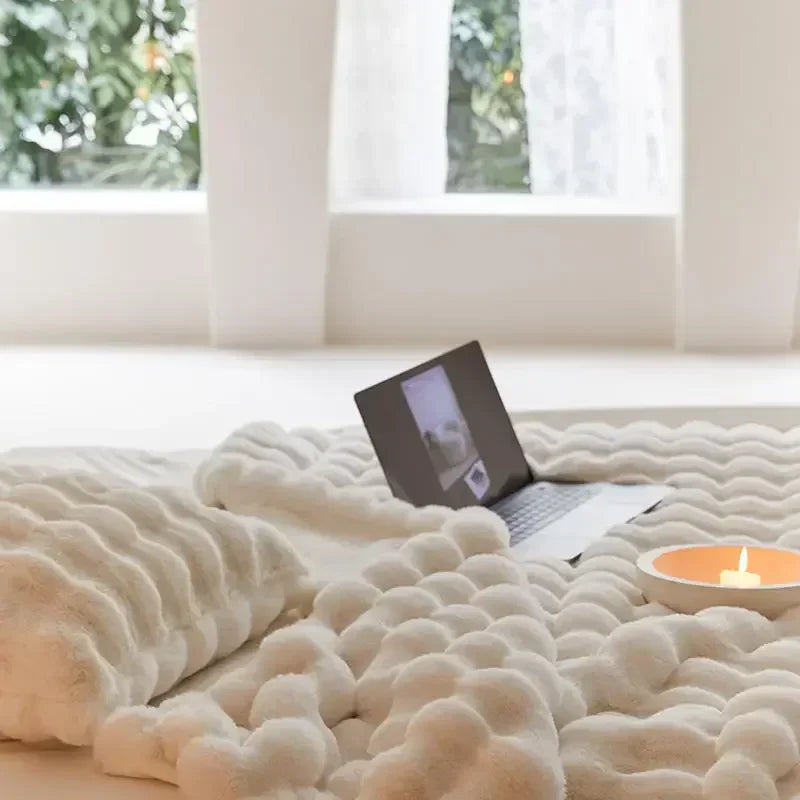 Wendbare Fleece-Decke mit zwei Texturen | SnuggleSoft™
