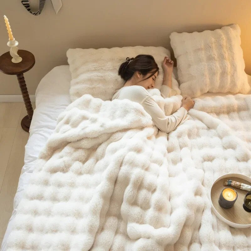 Wendbare Fleece-Decke mit zwei Texturen | SnuggleSoft™