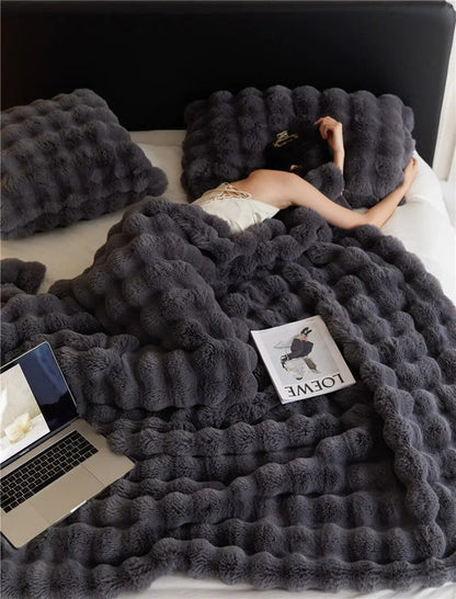 Wendbare Fleece-Decke mit zwei Texturen | SnuggleSoft™