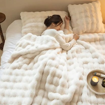 Wendbare Fleece-Decke mit zwei Texturen | SnuggleSoft™