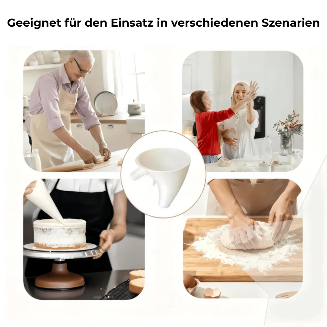 Teigportionierer-Trichter für KitchenAid KSM150 – sauberes Backen ohne Kleckern, 2 Stück