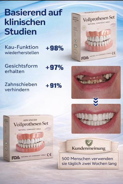 Zahnprothese™ – Natürliches Lächeln, bequeme Passform & wiederverwendbar