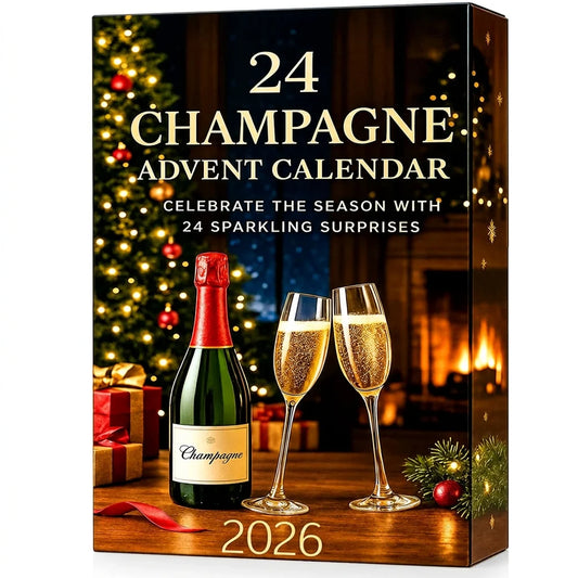 Adventskalender mit 24 dekorativen Mini-Flaschen in Luxus-Geschenkbox