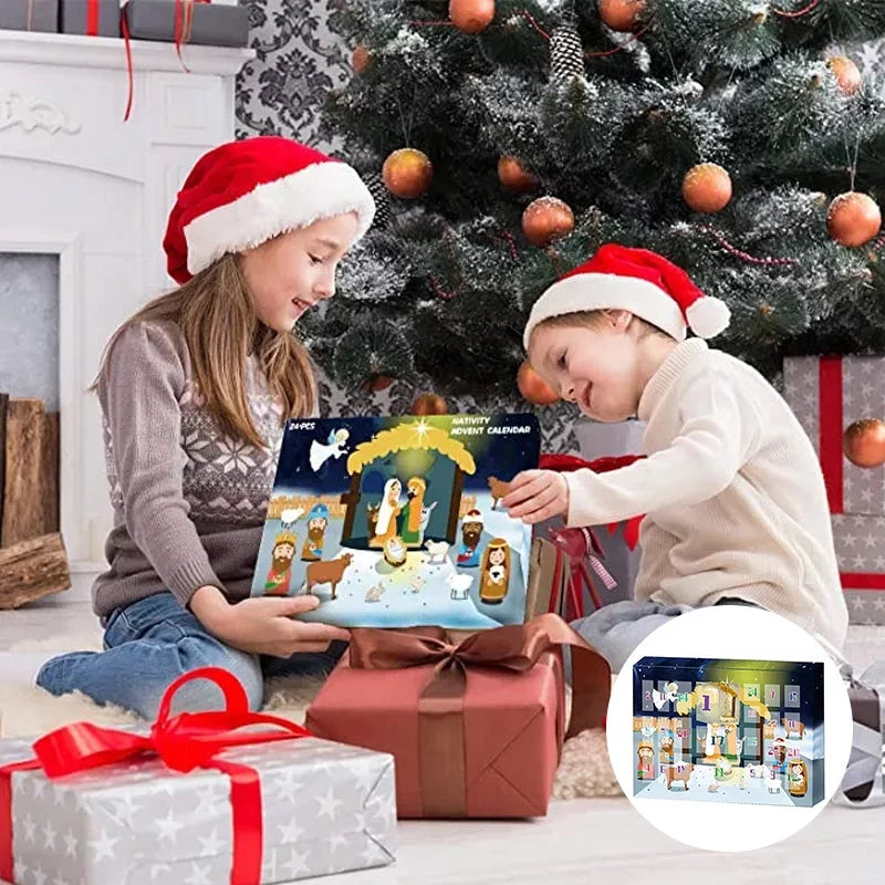 Adventskalender mit Spielfiguren für Kinder