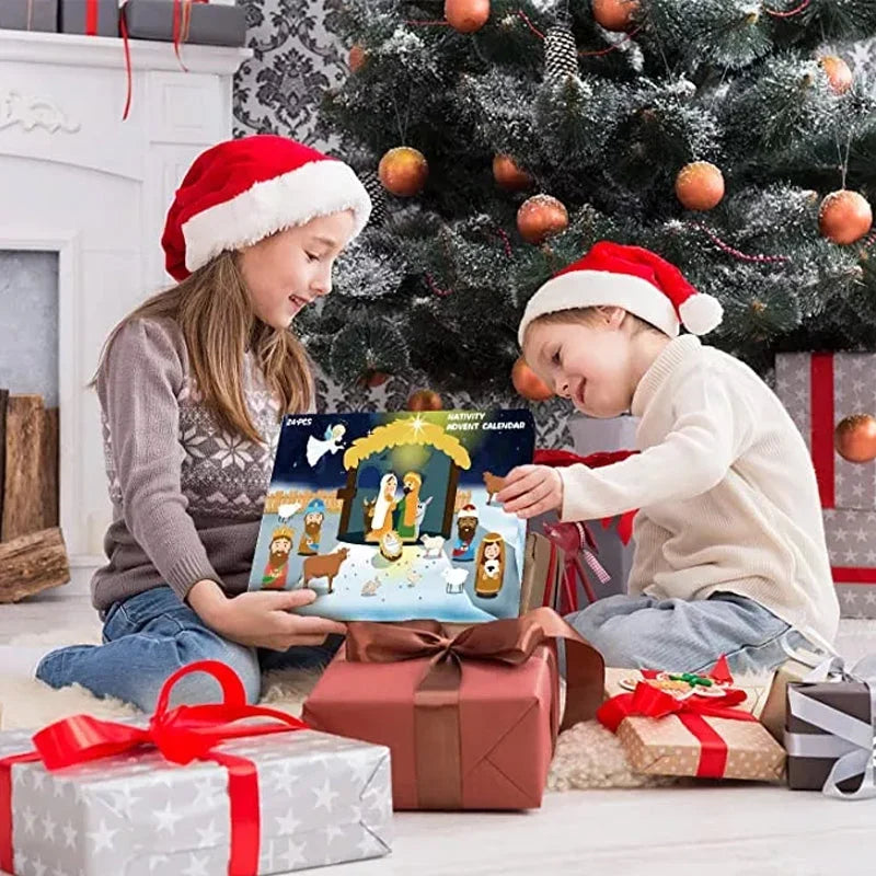 Adventskalender Krippenfiguren zum Spielen