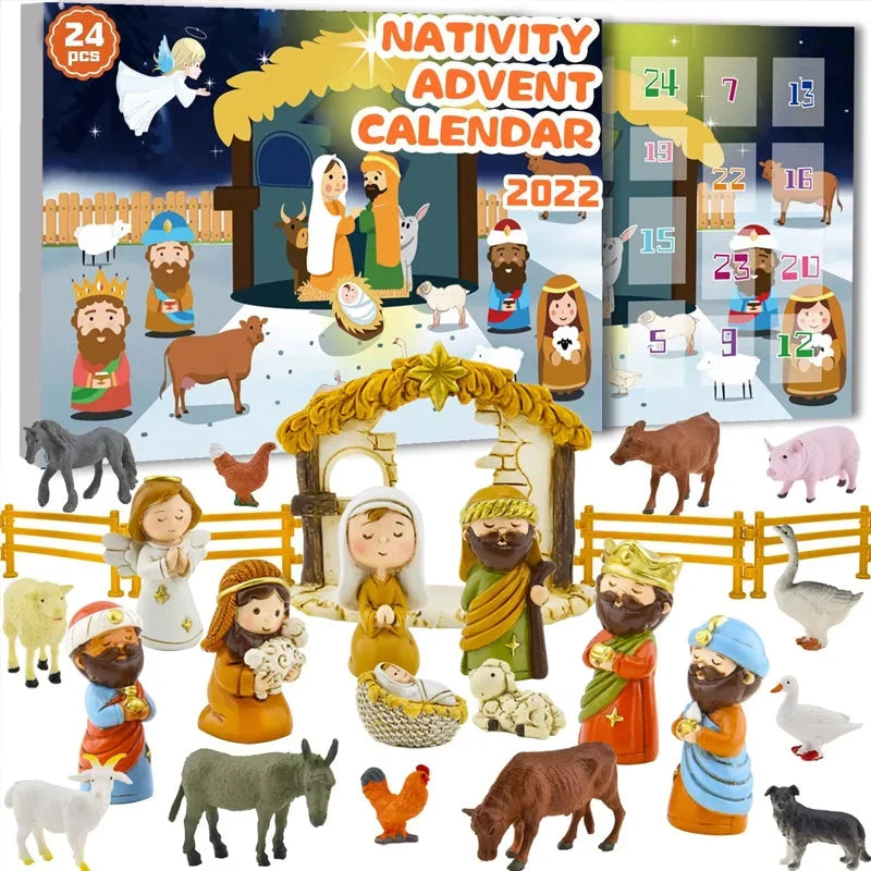 24 Krippenfiguren Adventskalender