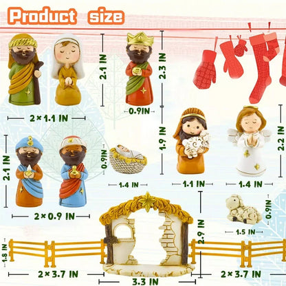 Krippen-Adventskalender Figuren Ansicht
