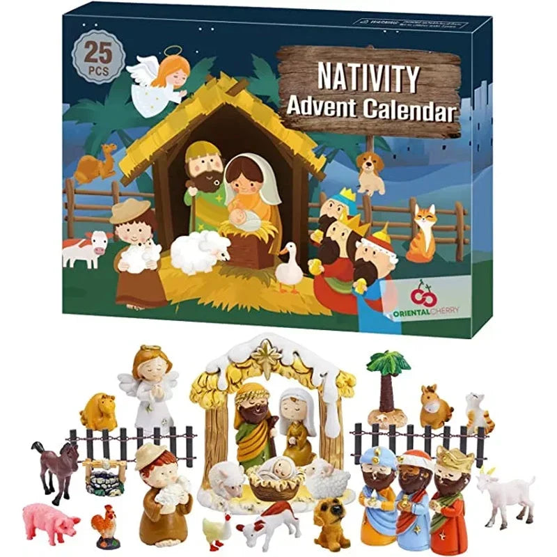 Adventskalender Krippe Spielfiguren