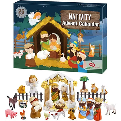 Adventskalender Krippe Spielfiguren