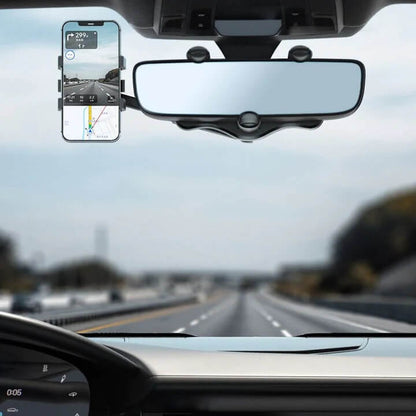DriveView™ | 360° Auto-Handyhalterung für den Rückspiegel mit Silikongriff