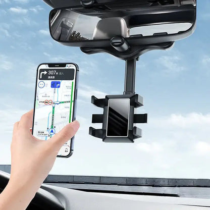 DriveView™ | 360° Auto-Handyhalterung für den Rückspiegel mit Silikongriff