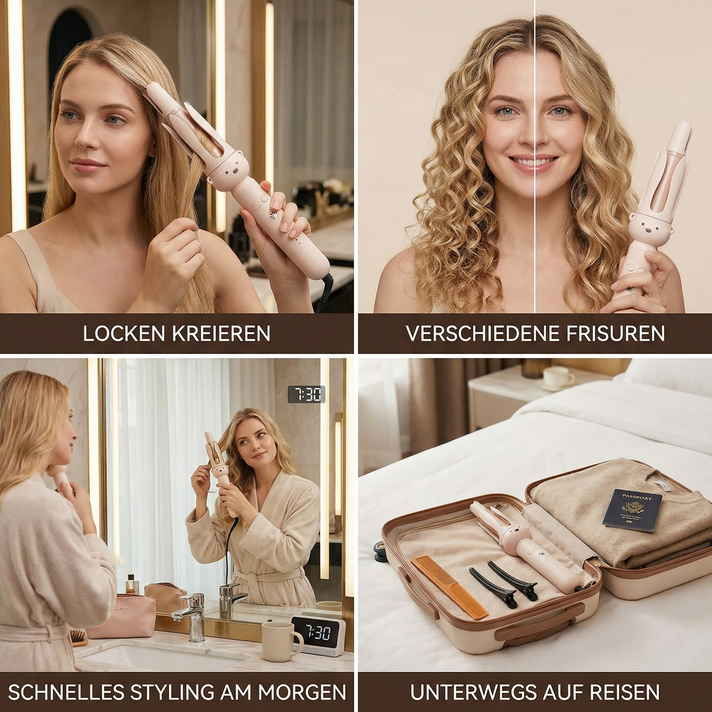 CurlPro™ Automatischer Lockenstab – Perfekte Locken auf Knopfdruck (32 mm)