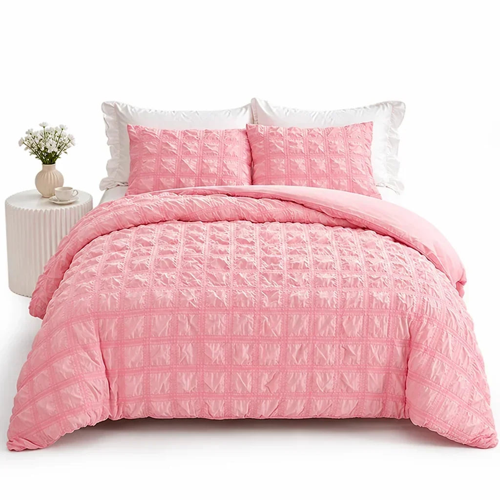Bettwäsche-Set Pintuck Rosa