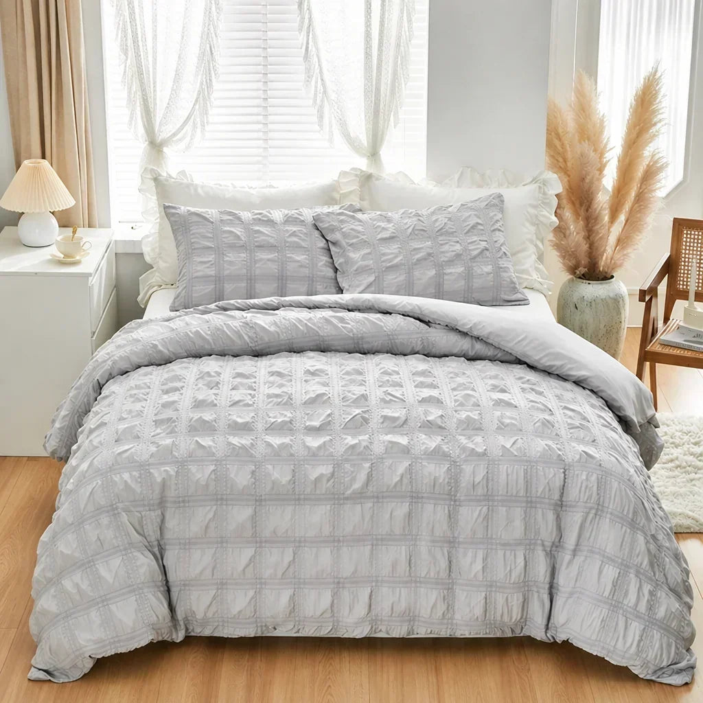 Bettwäsche-Set Pintuck Grau