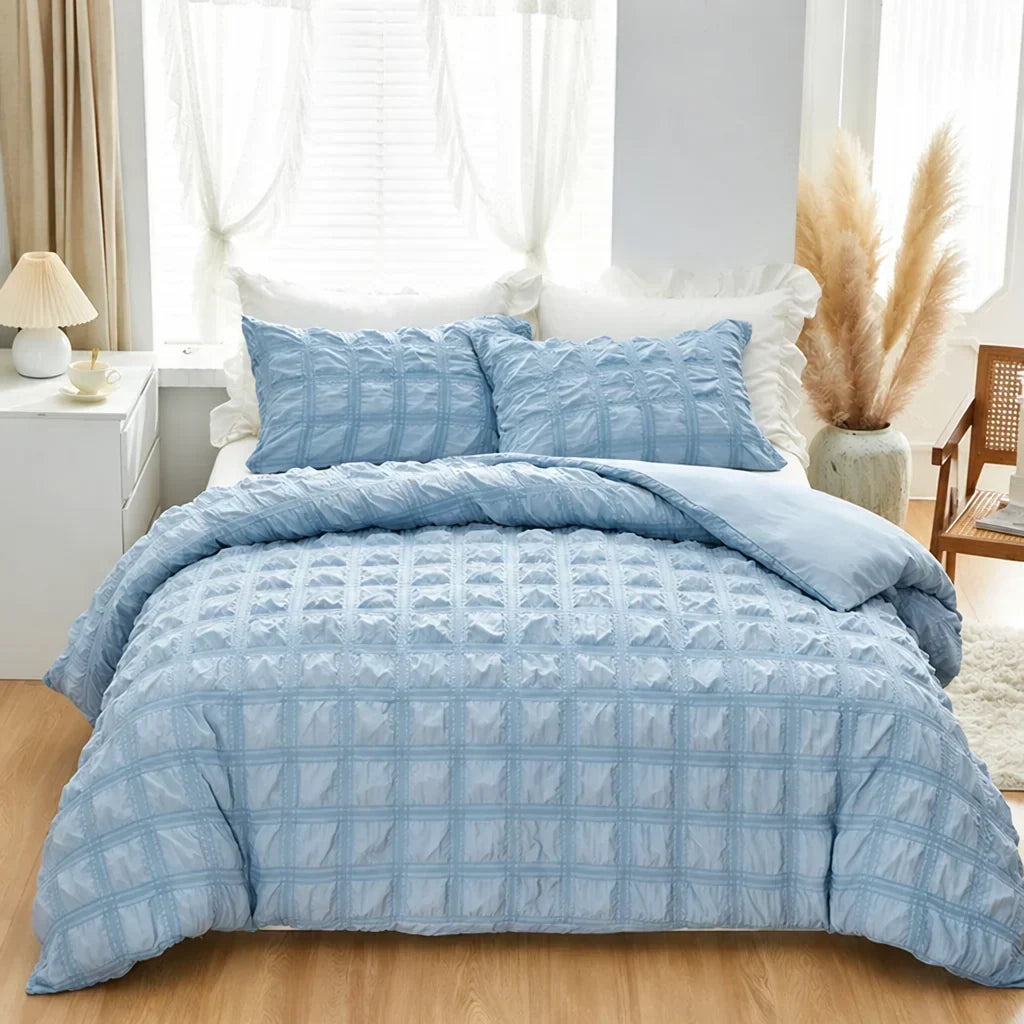 Bettwäsche-Set Pintuck Blau