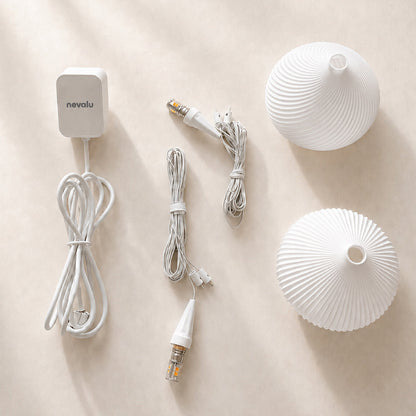 LED Lampenschirm Starter Set mit 2 Leuchten und Netzteil