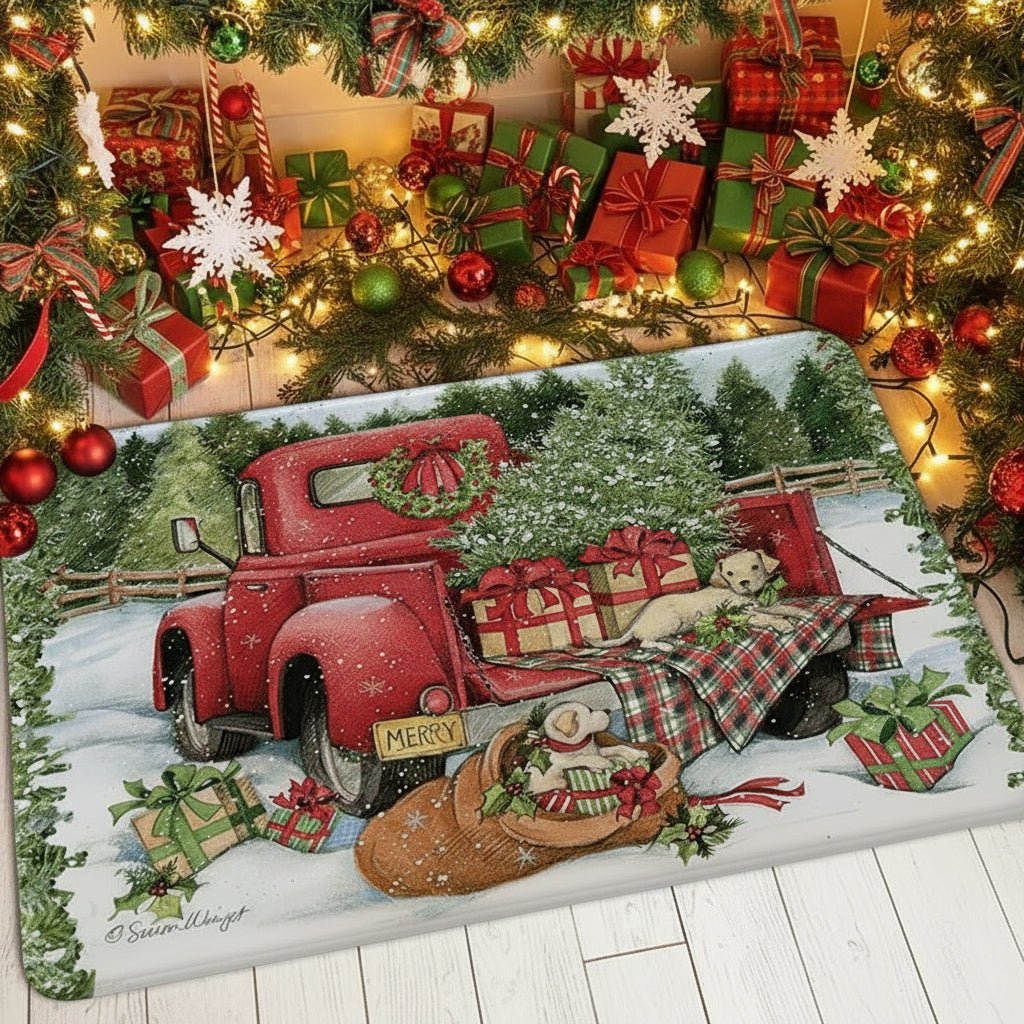 Weihnachts-Fußmatte rutschfest – festlich & schmutzabweisend