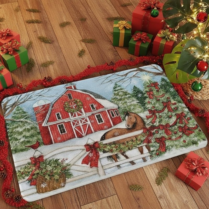 Weihnachts-Fußmatte rutschfest – festlich & schmutzabweisend