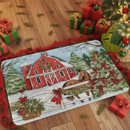 Weihnachts-Fußmatte rutschfest – festlich & schmutzabweisend