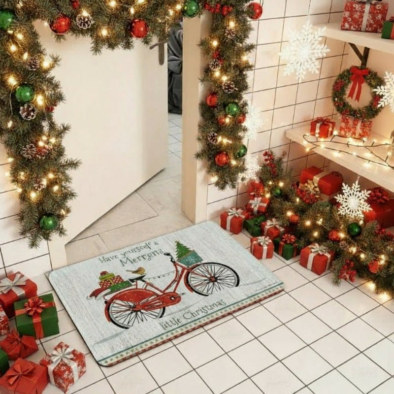 Weihnachts-Fußmatte rutschfest – festlich & schmutzabweisend