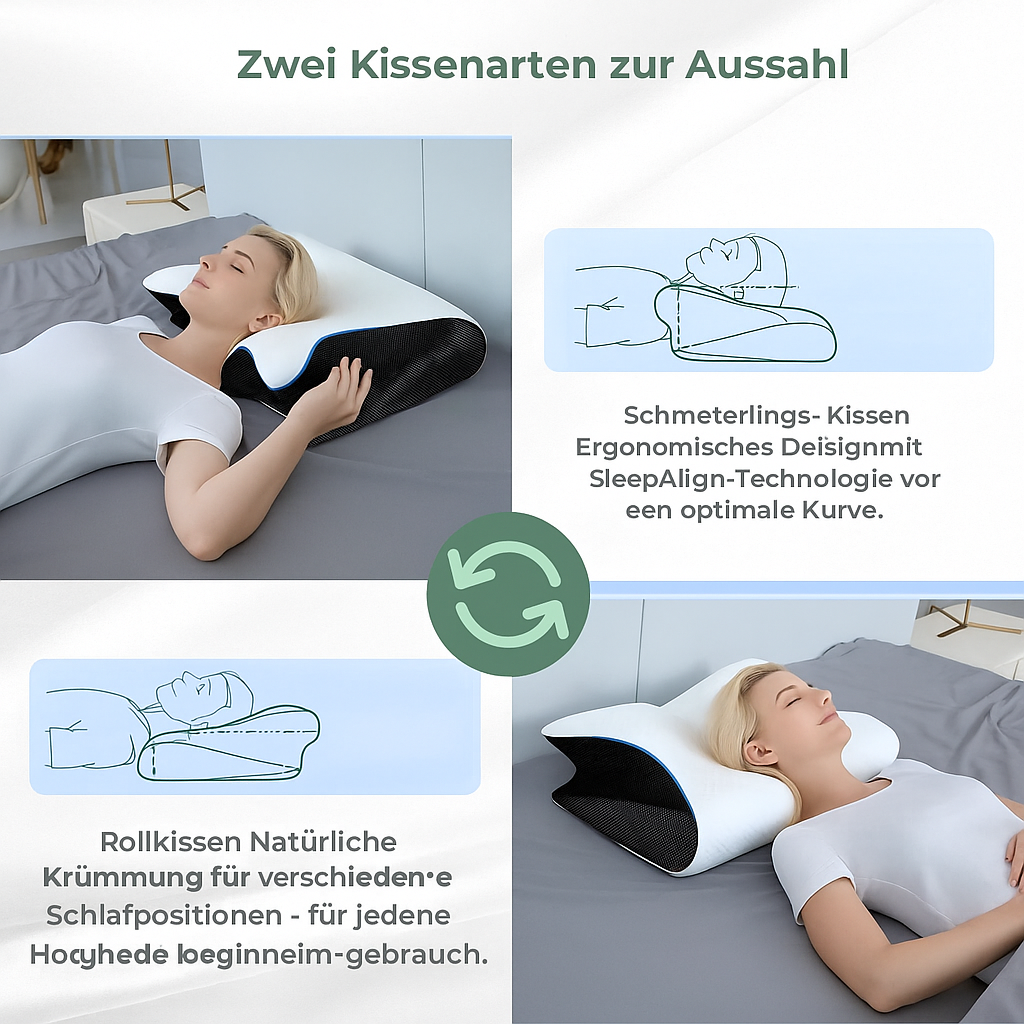 DreamAlign™ | Ergonomisches Orthopädisches Nackenkissen – Für perfekten Schlaf & schmerzfreie Nächte