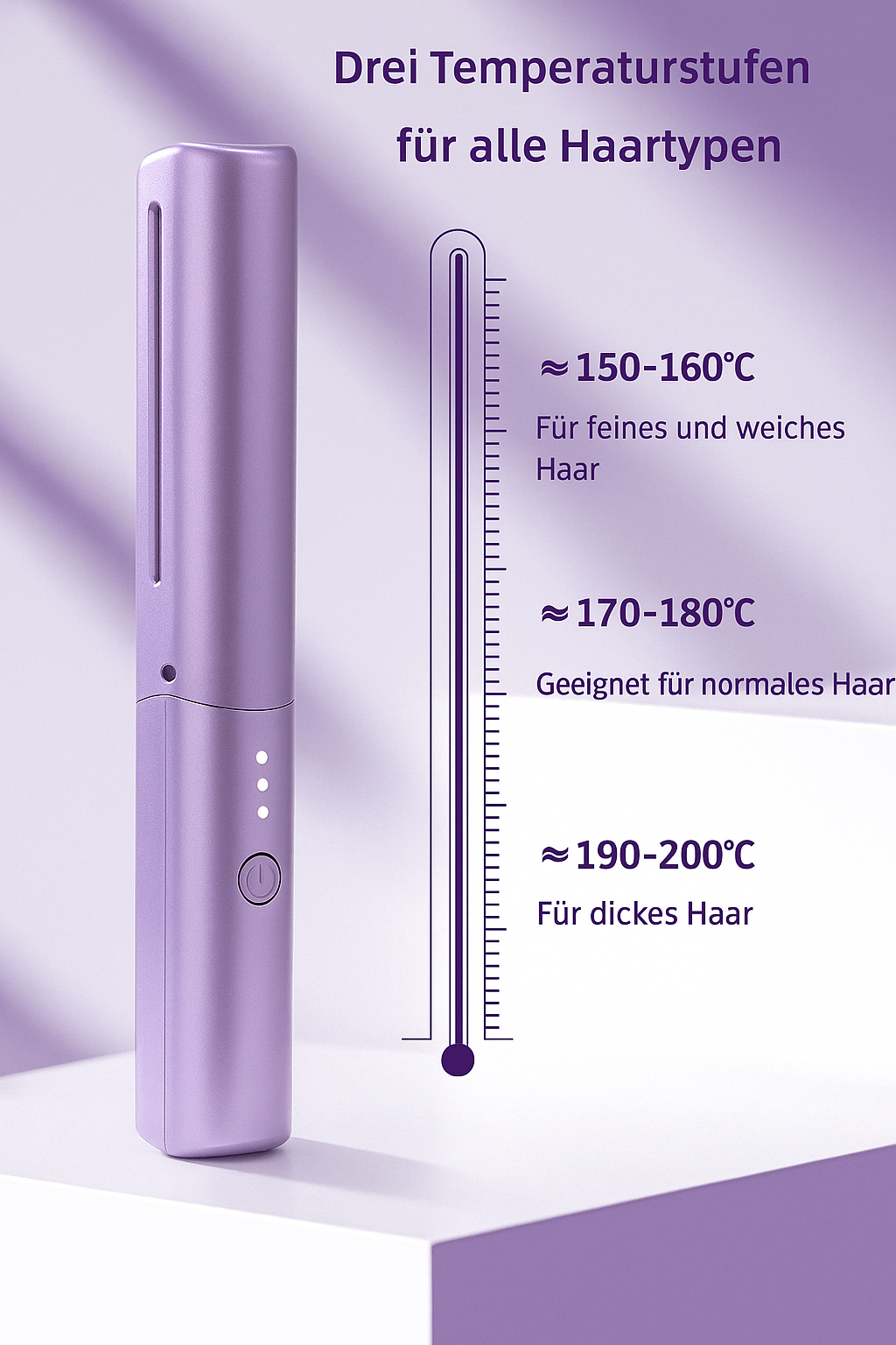 HeatComb™ | Kabellose 2-in-1 Glätt- & Lockenbürste