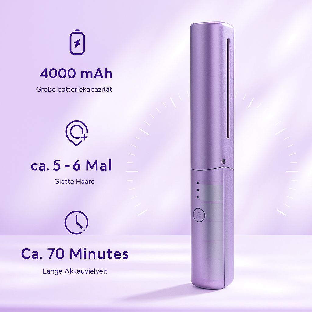 HeatComb™ | Kabellose 2-in-1 Glätt- & Lockenbürste