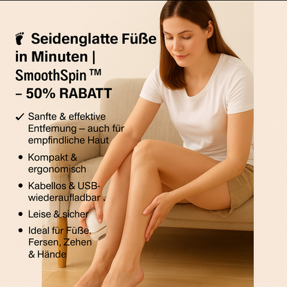 Seidenglatte Füße in Minuten | SmoothSpin™ Hornhautentferner - 50 % RABATT