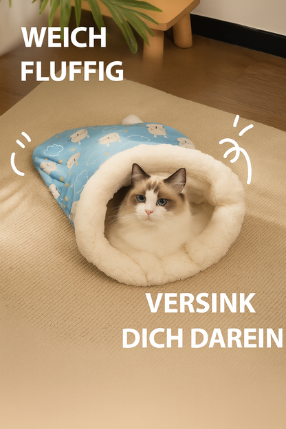 PurrSack™ Deluxe – Kuschel-Höhle für Katzen (1+1 Gratis)