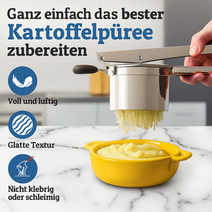 50% RABATT | HeavyPress™ – Profi Kartoffelpresse aus Edelstahl für Perfekt Cremiges Püree