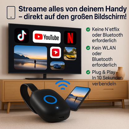 50% RABATT | StreamLink™ - Übertrage alles direkt auf den großen Bildschirm – ganz ohne WLAN