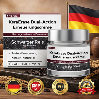 Cvreoz® KeraErase Dual-Action Erneuerungscreme - Die Kraft aus Schwarzem Reis gegen raue Stellen