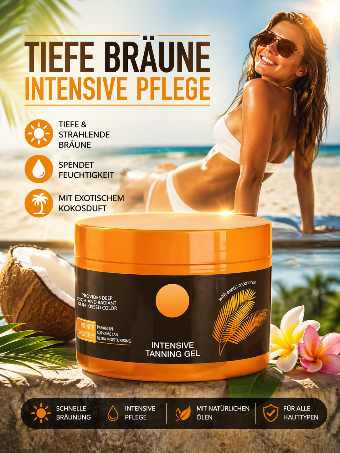 SunGleam™ | Luxus-Intensiv-Bräunungsgel | Nur Heute 1+1 GRATIS