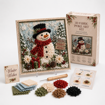 Weihnachts-Stoff-Steckbild ohne Nähen | Foldery