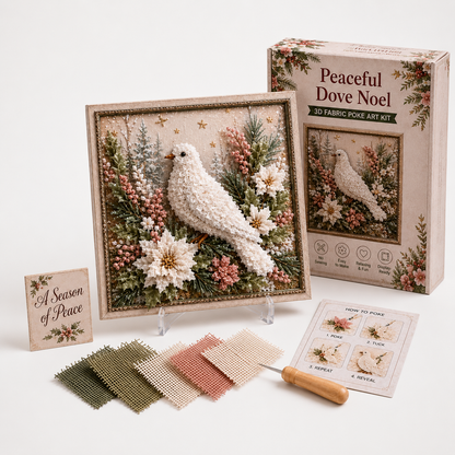 Weihnachts-Stoff-Steckbild ohne Nähen | Foldery