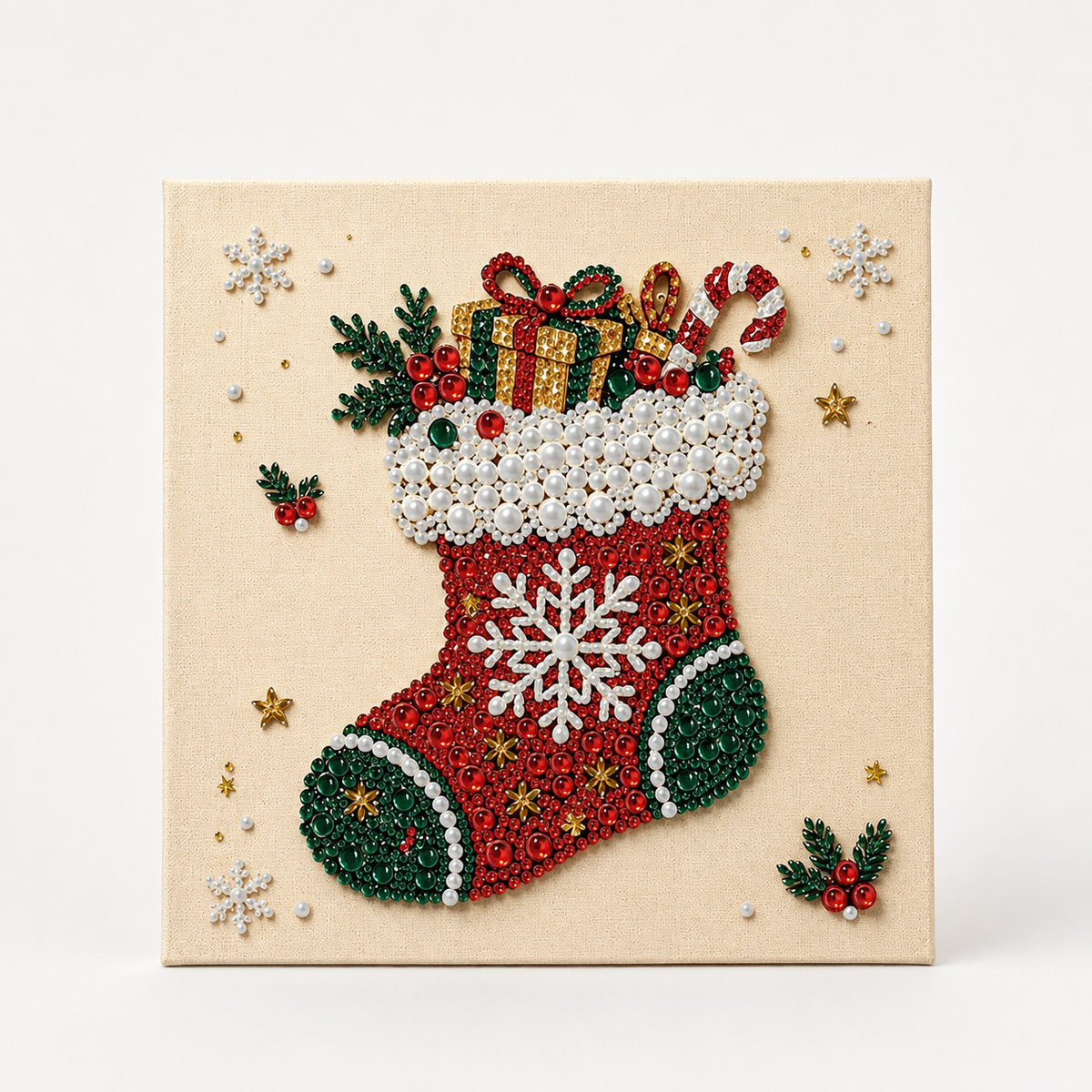 Weihnachts-Perlenbild Bastelset mit Zahlen | Purlbeam