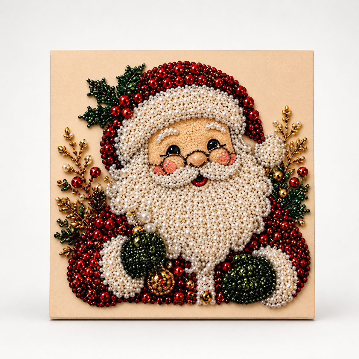 Weihnachts-Perlenbild Bastelset mit Zahlen | Purlbeam