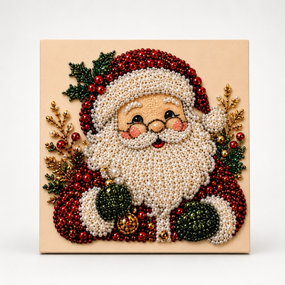 Weihnachts-Perlenbild Bastelset mit Zahlen | Purlbeam