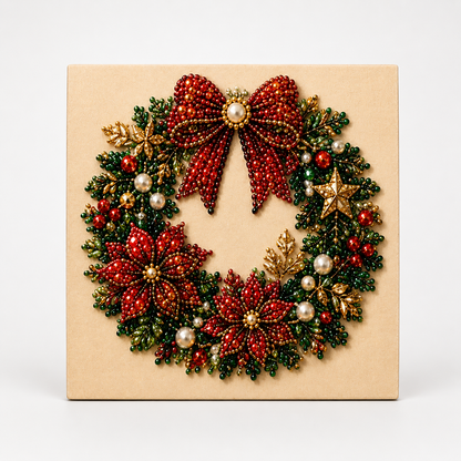 Weihnachts-Perlenbild Bastelset mit Zahlen | Purlbeam