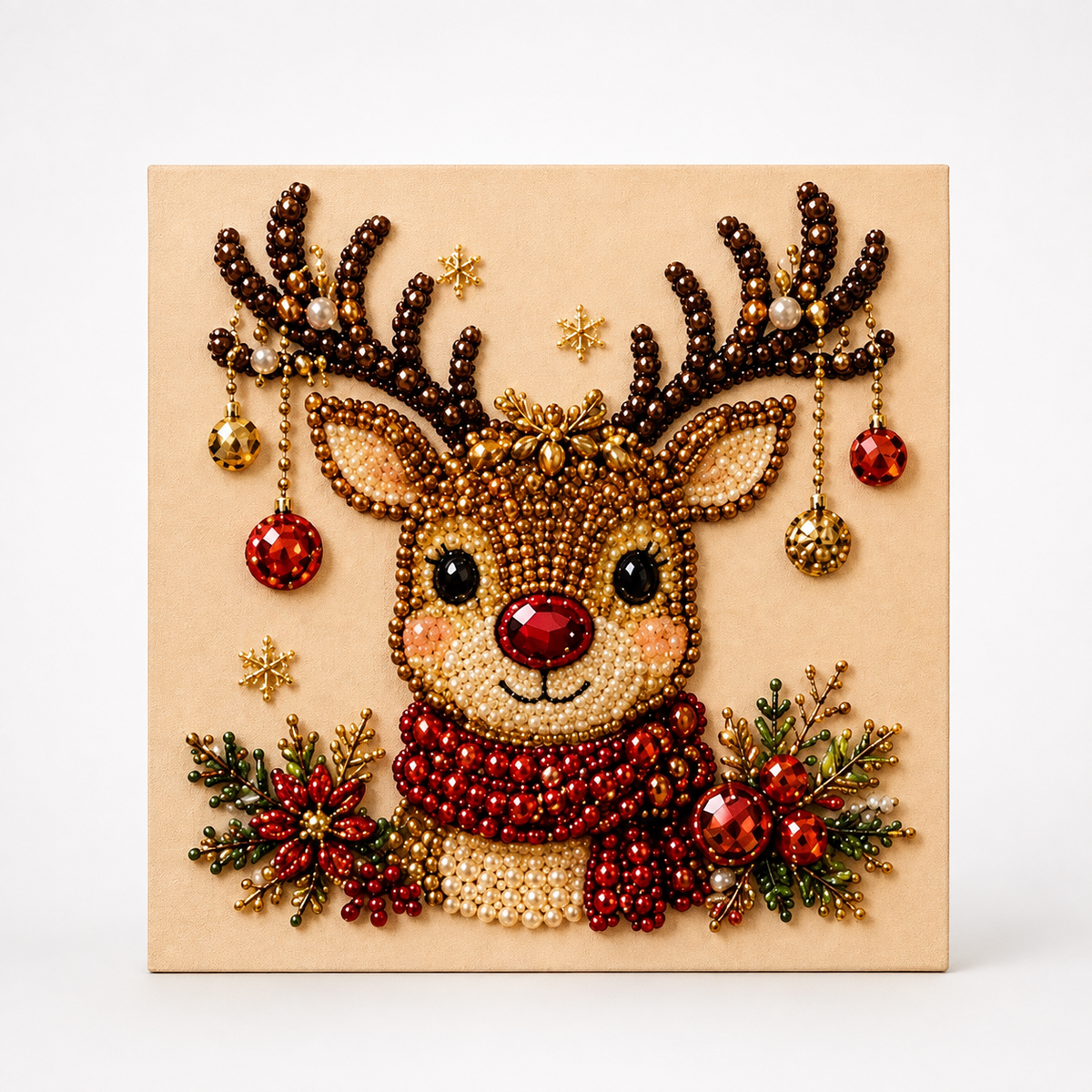 Weihnachts-Perlenbild Bastelset mit Zahlen | Purlbeam