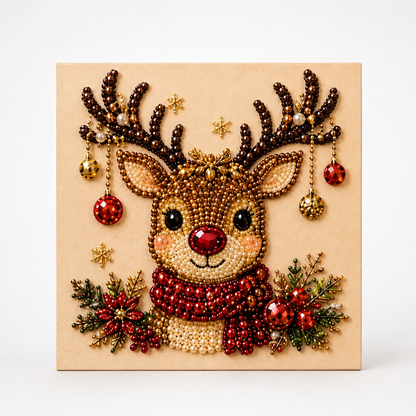 Weihnachts-Perlenbild Bastelset mit Zahlen | Purlbeam
