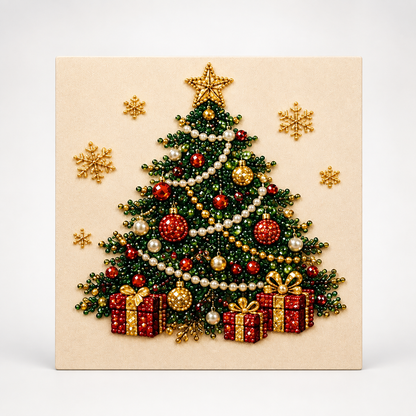 Weihnachts-Perlenbild Bastelset mit Zahlen | Purlbeam