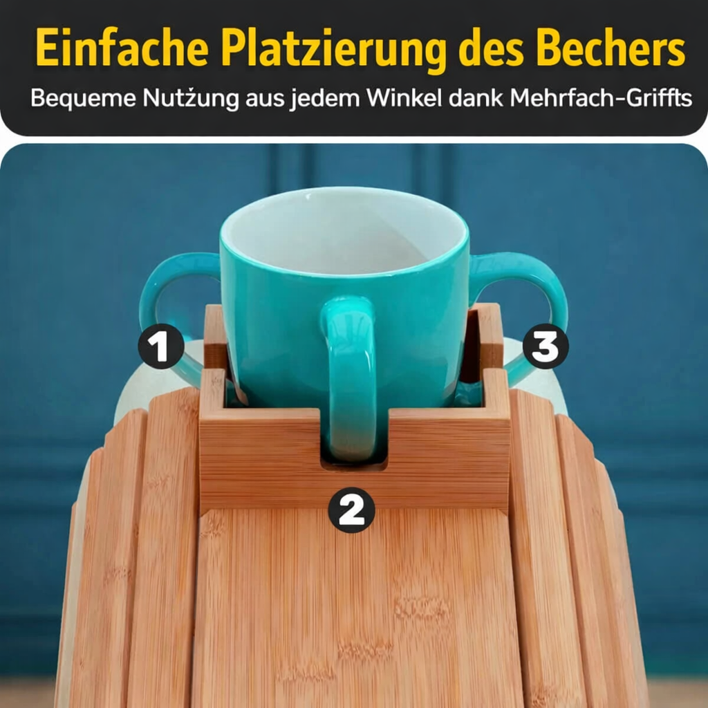 BambooRest™ | Elegantes Bambus-Armlehnen-Tablett für Sofa & Couch